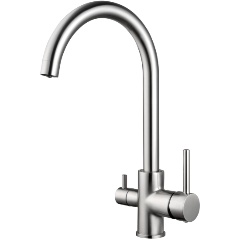 Изображение товара Смеситель для кухни с подключением фильтра Shevanik S128L, сатин