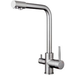 Изображение товара Смеситель для кухни Shevanik S328L с подключением фильтра сатин