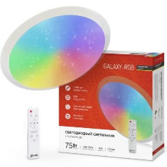 Изображение товара Светильник светодиодный COMFORT GALAXY-RGB 75Вт 230В 3000-6500К 6000лм 555х85мм с пультом ДУ IN HOME 4690612044613