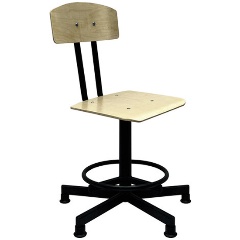 Изображение товара Стул кресло кассира COMFUR, швеи, ресепшен РС37/РС67ЛФ, на винте, без подлокотников, фанера