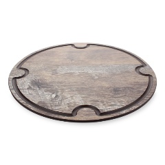 Изображение товара Доска разделочная COMPOSEEAT Surface 25 см, круглая, с желобом, композитный материал, дуб мореный (DSJ2500634KL6)