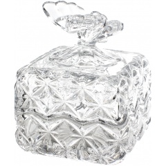 Изображение товара Доза CRYSTAL BOHEMIA "Бабочка" квадратная, 9,6 см