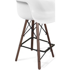 Изображение товара Стул барный SHT-ST31/S80 белый/темный орех/черный муар
