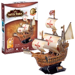 Изображение товара Пазл 3D CUBICFUN Корабль Санта Мария, 113 деталей