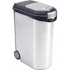 Изображение товара Контейнер для корма Curver Pets Friends 214477 на колёсах герметичный, 54 литра, серый