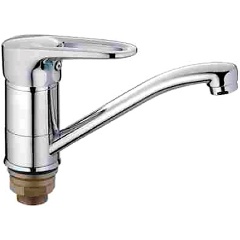 Изображение товара Смеситель для раковины/кухни D-LIN с поворотным изливом D151429-1, хром