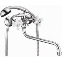 Изображение товара Смеситель для ванны D-LIN с круглым изливом, керамическая ручка D145806, хром