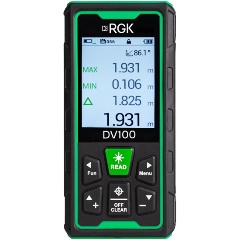 Изображение товара Дальномер RGK DV100, до 100 м / камера / зеленый луч / IP68 (арт. 721104)