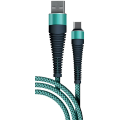 Изображение товара Кабель Borasco Fishbone USB-А - Type-C, 3 А, 1 м, тиффани