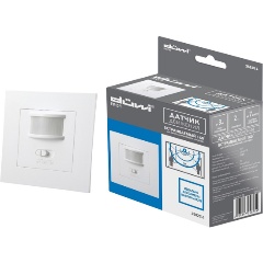 Изображение товара Датчик движения встраиваемый, DDV-05, 9м, 500Вт, IP20, белый, 25825 4, duwi