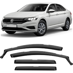 Изображение товара Дефлекторы окон VORON GLASS DEF01338 неломающиеся серия Samurai для Volkswagen Jetta VII 2018-н.в.