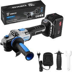 Изображение товара Углошлифовальная машина бесщеточная DEKO DKAG20 PRO, 20В, 1*6.0Ач (085-1073)