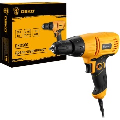 Изображение товара Дрель-шуруповерт DEKO DKD500 500 Вт быстрозажимной патрон легкий надежный