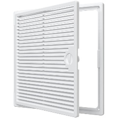 Изображение товара Люк сантехнический Декофот ДФ накладной вентилируемый, общий размер 300х300 (пластик)