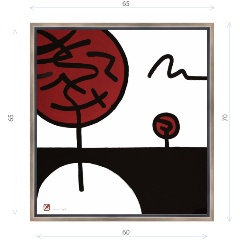 Изображение товара Картина Малютина Условная флора 4 на холсте в раме 70x65 см