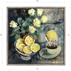Изображение товара Картина ДЕКОР ДЕПО Ксении Черномор Кофе и лимоны 75х75 см