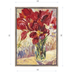 Изображение товара Картина Тюльпановая рапсодия Ксении Черномор 90х65 см Холст в раме