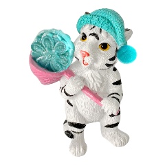 Изображение товара Фигурка декоративная Magic Time Тигр с сачком из полирезины 4х8х5 см