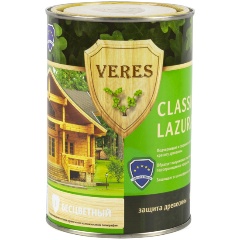 Изображение товара Декоративная пропитка для дерева Veres Classic Lazura №1 бесцветная 0.9 л для наружных и внутренних