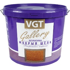 Изображение товара Декоративная штукатурка VGT (ВГТ) Gallery Мокрый шелк, 6 кг, серебристо-белая