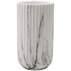 Изображение товара Ваза декоративная ВЕЩИЦЫ Рельеф, 125х125х220 мм, мраморный Cha19-L