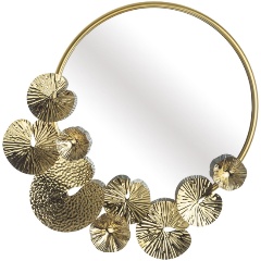 Изображение товара Декоративное настенное зеркало Tomas Stern 93089 золотистое 57 см диаметр
