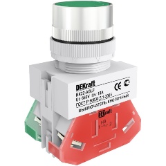 Изображение товара Выключатель кнопочный DEKraft ABLF ВК-22 d22мм 220В зеленый, 25013DEK