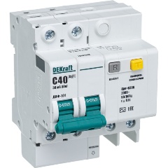 Изображение товара Дифференциальный автомат DEKraft ДИФ101-2Р-040А-030-C, 15007DEK