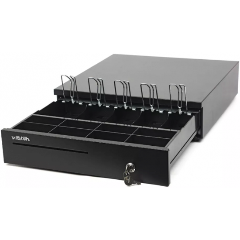 Изображение товара Денежный ящик Vioteh-HVC-14 черный с 3-х позиционным замком и отделениями