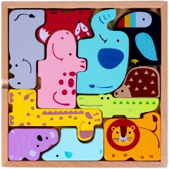 Изображение товара Деревянный пазл BONDIBON ВВ5383 животные