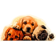 Изображение товара Деревянный пазл ФРЕЯ PZLF-003 Забавные щенки 154 элемент.