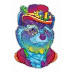 Изображение товара Деревянный пазл HOBBY DAY Енот steampunk 100 деталей для развития и развлечений