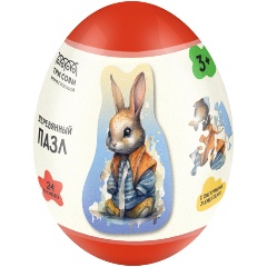 Изображение товара Деревянный пазл в яйце ТРИ СОВЫ Заяц