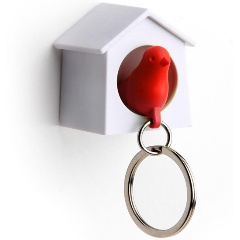 Изображение товара Держатель для ключей Qualy Mini Sparrow красный QL10184-WH-RD
