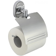 Изображение товара Держатель для туалетной бумаги Savol S-007051 хром с крышкой, стильный аксессуар для ванной