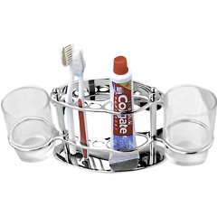 Изображение товара Держатель для зубных щеток Haiba HB101, хром