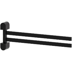 Изображение товара Держатель полотенец поворотный двойной 35 cm (черный) (ARTWELLE)