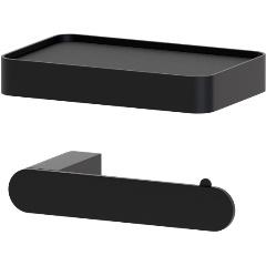 Изображение товара Держатель туалетной бумаги с полкой (черный) (ARTWELLE)