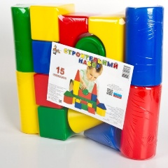 Изображение товара Кубики ДЕСЯТОЕ КОРОЛЕВСТВО 01693 Строительный набор 15 элементов