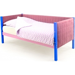 Изображение товара Кровать-тахта Бельмарко Svogen мягкая, синий-лаванда