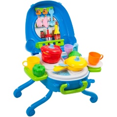 Изображение товара Детская кухня Bondibon ВВ3698 в голубом чемоданчике