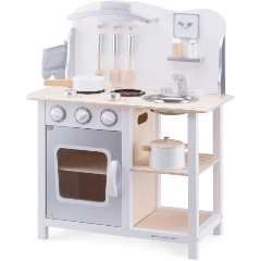 Изображение товара Детская кухня New Classic Toys 11053 бело-серая