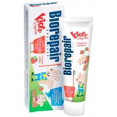 Изображение товара Детская зубная паста BIOREPAIR Kids с экстрактом земляники, без фтора, 50 мл