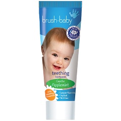 Изображение товара Детская зубная паста Brush Baby Applemint, 0-2 года