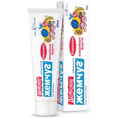 Изображение товара Детская зубная паста НОВЫЙ ЖЕМЧУГ Волшебные фрукты, 50 мл