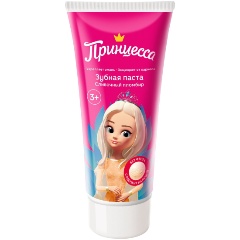 Изображение товара Детская зубная паста ПРИНЦЕССА Сливочный пломбир 65 г для детей от 3 лет