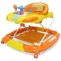 Изображение товара Детские ходунки Nuovita Carrozza Arancio с функциями качалки и игровым центром