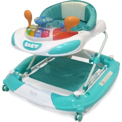 Изображение товара Детские ходунки Nuovita Carrozza Menta 3 в 1 регулируемые, с игровой панелью