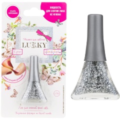 Изображение товара Детский лак для ногтей LUKKY Конфетти серебряный с блестками, 5,5 мл