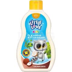 Изображение товара Детский шампунь и гель для душа СВОБОДА Little love спелый кокос, 400 мл